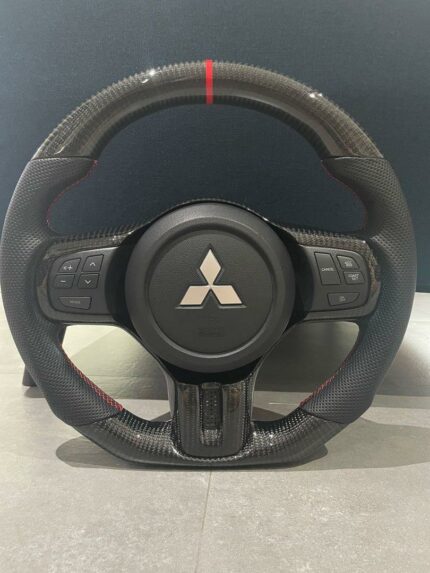Carbon Fiber Multimedia Steering wheel for 2008-2017 lancers.