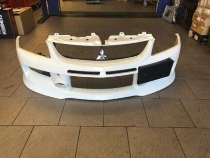 Evo IX Front Bumper Kit/
Front Lip (White) - Evo IX MR/Ralliart Carbon Fibre Front Lip - Evo IX