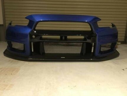 Lancer Evo X VARIS front bumper + carbon front under lip
